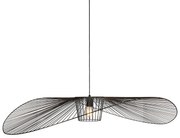 Wisząca lampa druciana kapelusz czarna E4-L87