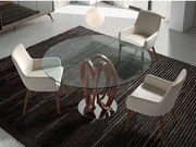 Krzesło z beżowej tkaniny 4048 ANGEL CERDA