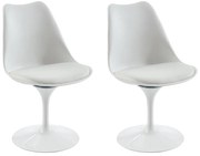 Zestaw 2 krzeseł – polipropylen i metal – kolor biały XAFY