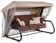 Huśtawka ogrodowa z moskitierą Venezia Lux Black Edition H047-04PB PATIO