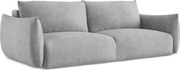 Kanapa 3-osobowa z funkcją spania - z tkaniny szenilowej - jasny szary - LEILA