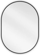 Mexen Loft lustro łazienkowe owalne 70 x 50 cm, rama czarna - 9851-070-050-000-70