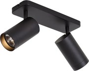 Nowoczesna lampa sufitowa czarna 2-punktowa GU10 70mm - Jeana Luxe