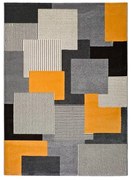 Szaro-pomarańczowy dywan Universal Leo Square, 140x200 cm