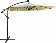 Beżowy parasol ogrodowy ze zmianą kąta nachylenia T0-L22