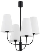 Argon 1822 - Żyrandol SAFIANO 4xE27/15W/230V czarne