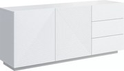 Komoda Asha 167 cm dwudrzwiowa z szufladami - biały mat