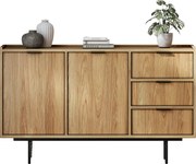 Duża komoda z półkami i szufladami hikora naturalna T3-B96