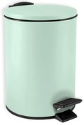 Miętowy stalowy kosz na śmieci z pedałem 3 l Adelar – Spirella