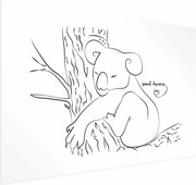 Plakat Śpiący koala 60x40 cm bez ramy bez marginesu ARTGEIST B