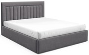 Ciemnoszare łóżko z pikowanym zagłówkiem 3 rozmiary T2-H74