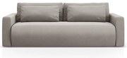 Jasnoszara aksamitna rozkładana sofa ze schowkiem 238 cm Belfast – Cosmopolitan Design