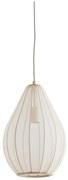 Beżowa lampa wisząca z tekstylnym kloszem ø 28 cm Itela – Light &amp; Living