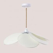 Lampa Sufitowa Okai Style Distressed White & Ø60 Cm - Sklum