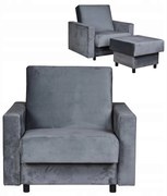 Fotel rozkładany z podnóżkiem Alicja salon pokój