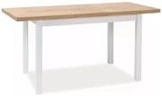 Stół rozkładany ADAM 100(140)x60 cm dąb lancelot/ biały mat SIGNAL