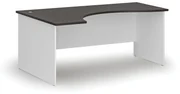 Biurko narożne PRIMO WHITE, 1800 x 1200 mm, lewe, biały/wenge