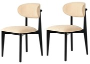 Zestaw krzeseł do jadalni Lionte Beige and Black, 2 szt.