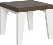 Stół rozkładany 90x90/246 cm Blat Naxy Mix z orzecha włoskiego - Nogi z białego jesionu