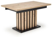 LAMELLO stół rozkładany dąb artisan/czarny loft tradycyjny 6/8 os prostokąt