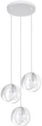 Biała lampa wisząca loftowa z 3 zwisami - 3X A191 G3-A86