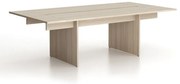 Stół konferencyjny SOLID + 2x rozszerzenie blatu, 240x125 cm, dąb naturalny