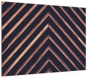 Obraz drewnianego motywu na czarnym tle (70x50 cm)