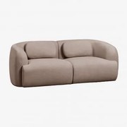 Sofa Modułowy 2-częściowy Z Tkaniny Chenille Coquette Brązowa Szenila Pszeniczna - Sklum