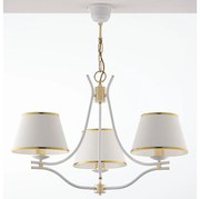 Jupiter 2085 - Żyrandol na łańcuchu SAMBA 3xE27/15W/230V biały/złoty