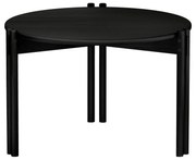 Czarny okrągły stolik z litego drewna sosnowego ø 60 cm Sticks – Karup Design