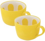 Altom Zestaw ceramicznych kubków jumbo Tropicanacytryna 470 ml, 2 szt.