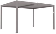 Pergola bioklimatyczna wolnostojąca elektryczna taupe z aluminium z otwieranym dachem 12 m² - AMADORA