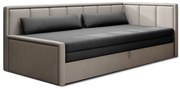 Sofa rozkładana z funkcją spania FULGEO jasna szara/szara prawa ELTAP