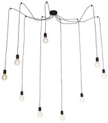 Designerska lampa wisząca czarna 9-świateł - Cavalux Nowoczesny Oswietlenie wewnetrzne