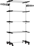 HOMCOM Suszarka do ubrań 5 poziomów, składana, system One-Klick, 142 cm x 55 cm x 172 cm, Czarny + Srebrny