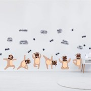 Naklejki na ścianę - Ćwiczące psy