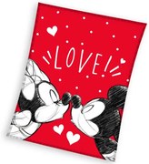 Koc dziecięcy Mickey i Minnie Mouse Love, 130 x160 cm