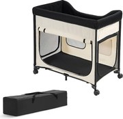 Podwyższone Łóżko SucceBuy dla Psów Kotów, Składane Łóżko Kempingowe dla Zwierząt Domowych, Legowisko dla Psów z Tkaniny Oxford 600D i Aksamitu Holenderskiego