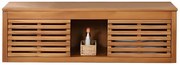 Szafka pod umywalkę wisząca z drewna akacjowego - 130 cm - PENEBEL