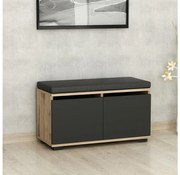 Szafka na buty DRAGO 42x80 cm czarna/orzech