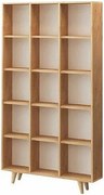 Nowoczesny regał dębowy – 100 cm x 184 cm x 25 cm – dąb – płyta wiórowa
