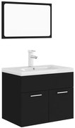 Nowoczesny czarny zestaw łazienkowy z umywalką 60 cm C1-C17