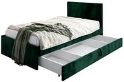 Zielone łóżko z szufladą na pościel W9-M70