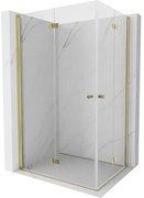 Mexen Mist-F Duo kabina prysznicowa składana lewa 75 x 70 cm, transparent, złota - 8A6-075L-070P-50-00