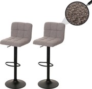 Stołki barowe MCW-G87 (zestaw 2 szt.),  szare