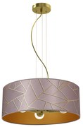 Lampa wisząca, różowa, złota, okrągła ZIGGY PINK Gold/Pink 3xE27