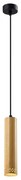 Czarna lampa wisząca z drewnianym kloszem ø 7 cm Tubo – Candellux Lighting