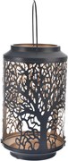 InDecor Świecznik metalowy Drzewo czarny, 15 x 15 x 23 cm, M