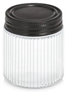 Słoik z metalową pokrywką KITCHEN ESSENTIALS, ryflowane szkło