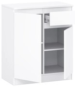 Komoda 2d 1s do sypialni garderoby salonu biały 73/86 cm